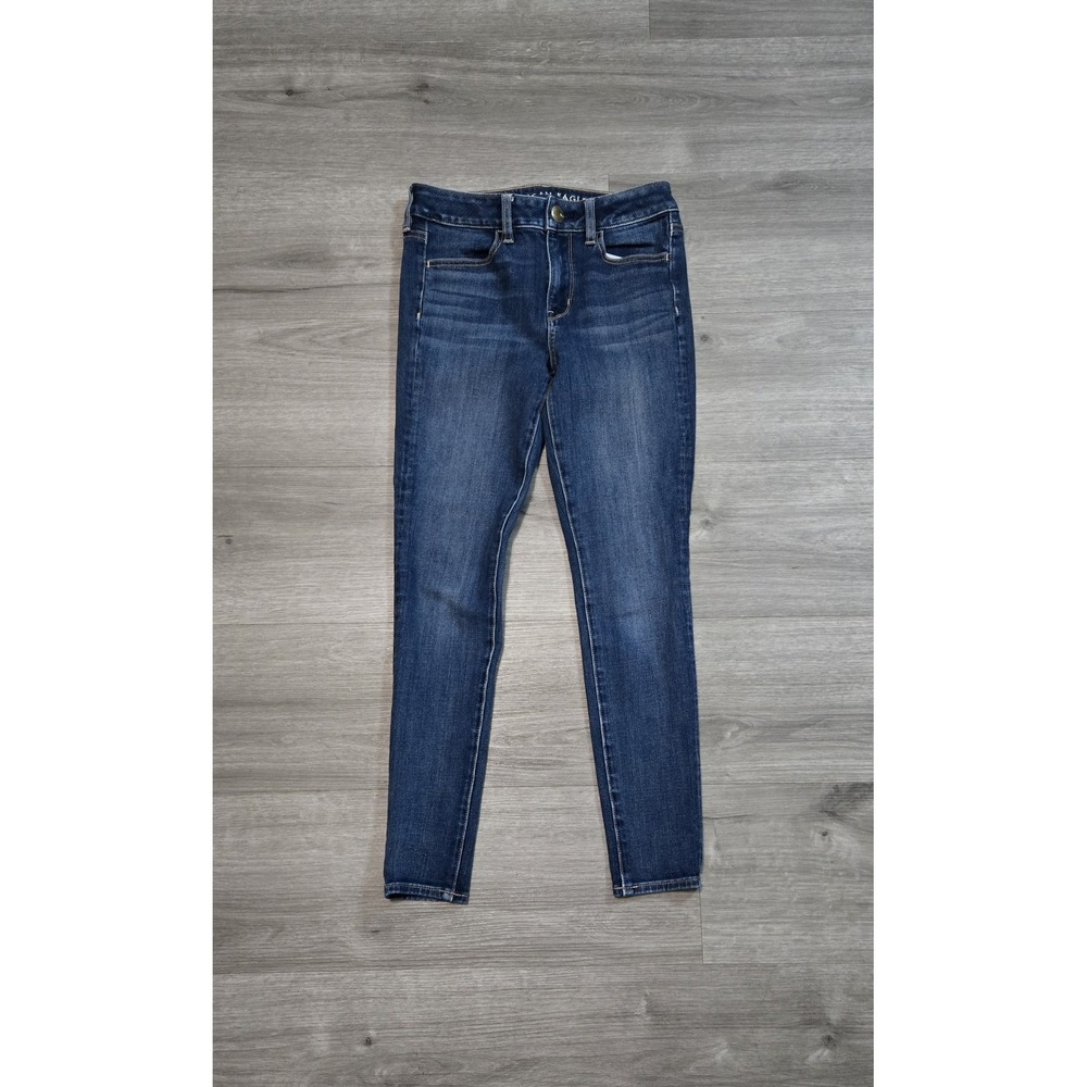 American Eagle Super Stretch Women's HI - Rise Denim Jegging Size 2 Short Blue